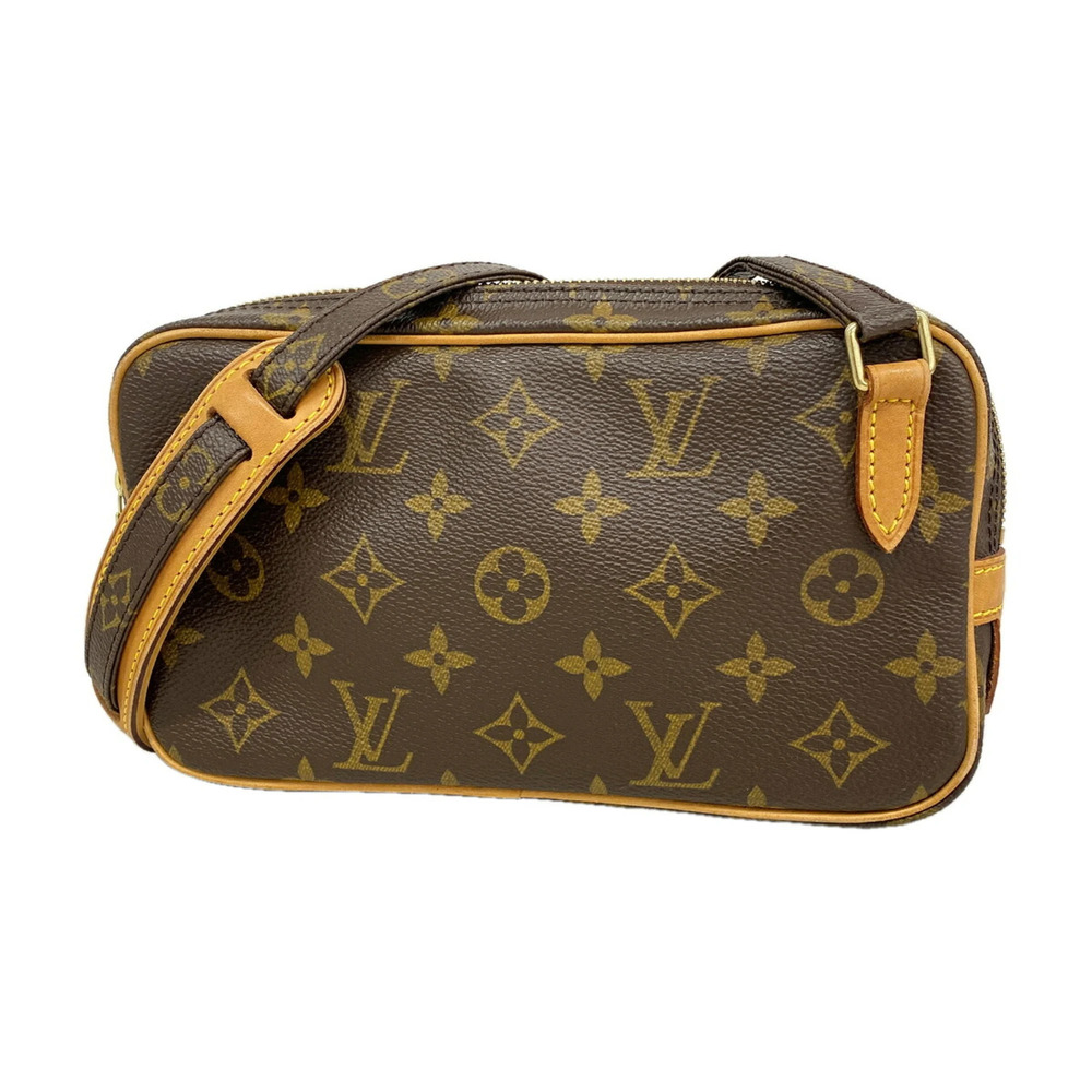 Louis Vuitton Monogram Pochette Marly Bandoulière Shoulder Bag M51828 Brown W...